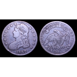 1832 Bust Half Dollar, O-117, R-5, VF Details